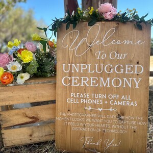 Unplugged Ceremony Sign