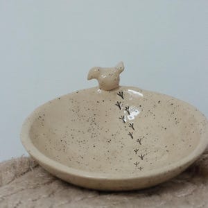 Ceramic bird bowl