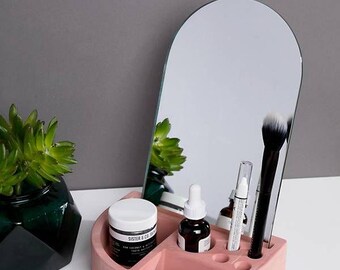 3D Printed Mirror Stand & Accessory Organizer STL File (Digital Download)