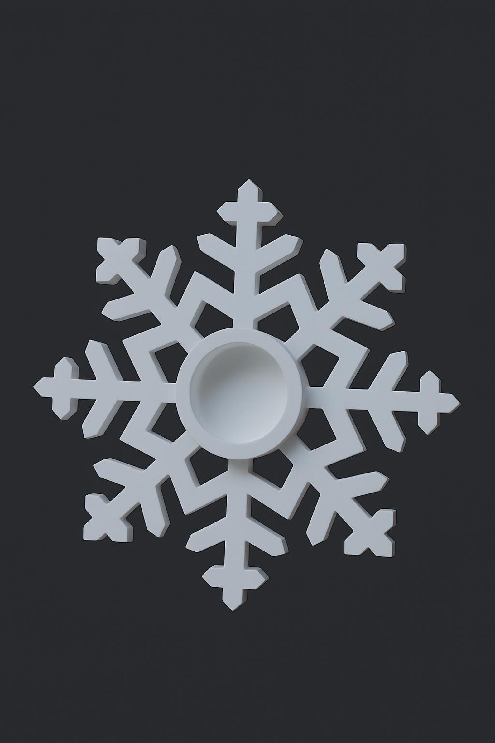 Snowflake Tea Light Stl File 3D Print Snowflake Tealight Holder STL File (digital File) - Etsy