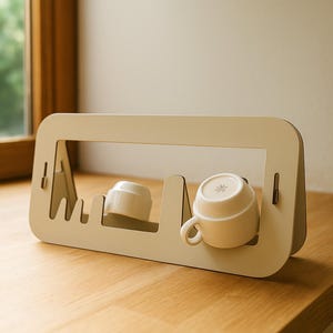 Coffee Mug Organizer 3D Print File,Minimalist Cup Holder STL File,Digital File