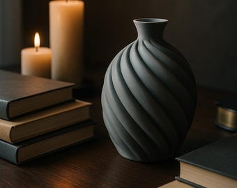 Spiral Harmony Vase: Elegant Wave 3D Print Design (STL File) (Digital Download)