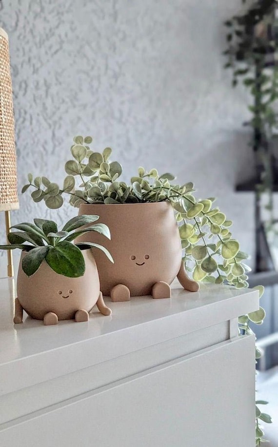 Happy Face Vase STL File: 3D Printing Model (Digital Download)