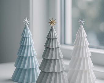 Árbol de Navidad moderno, archivo STL – Decoración geométrica festiva de mesa – Archivo digital