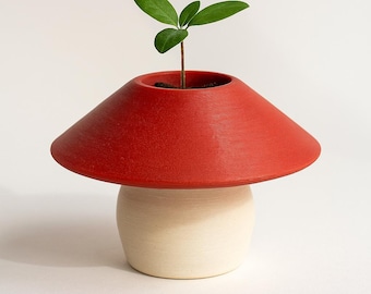 Mushroom Self-Watering Planter STL |  FDM Printing (Digital File)