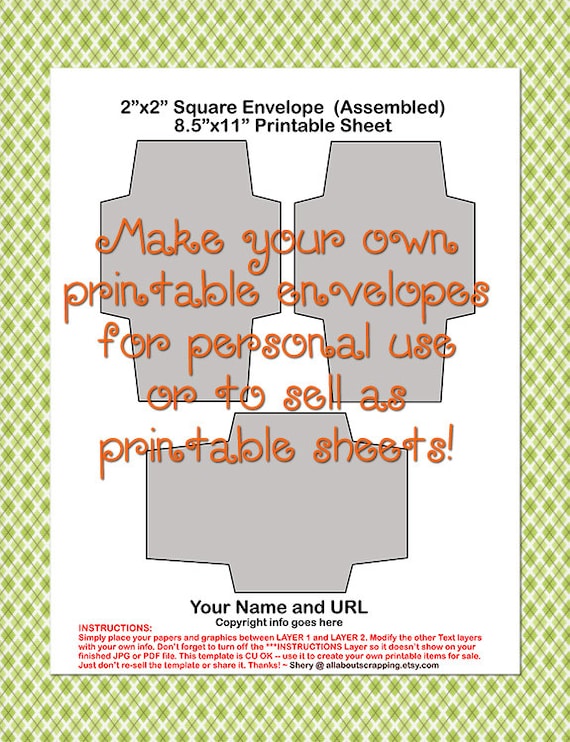 printable square envelope template