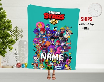 Custom Brawl Stars Blanket: Minky Sherpa Gamer Gift