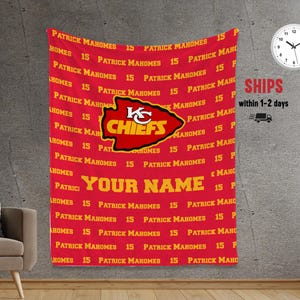 Kansas City Chiefs Fan Blanket Gift, KC Chiefs Christmas Gift, Football Lover Blanket Gift, Chiefs Kingdom, NFL Team Blanket, Birthday Gift