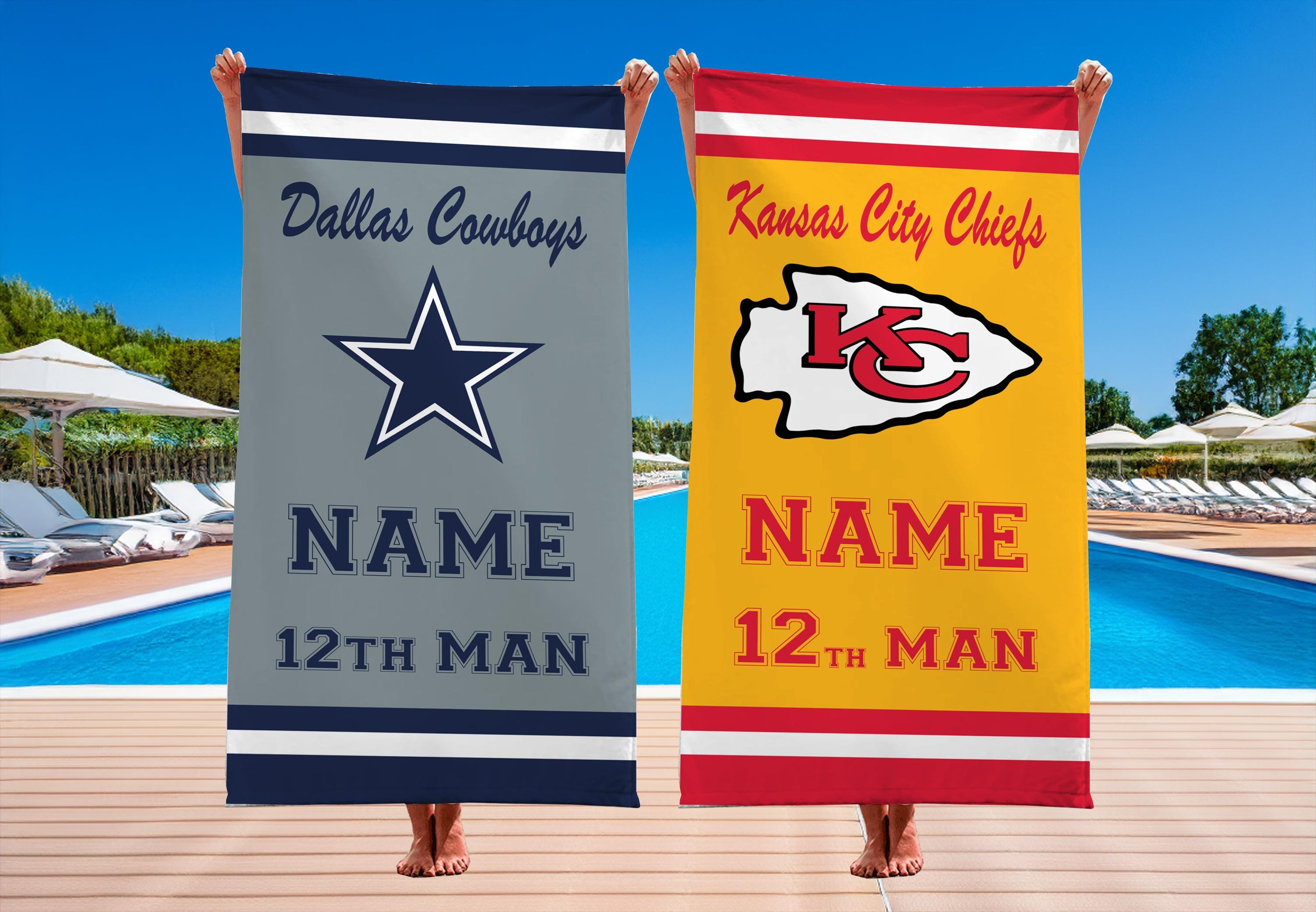 Discover Personalized Football Team Beach Towel