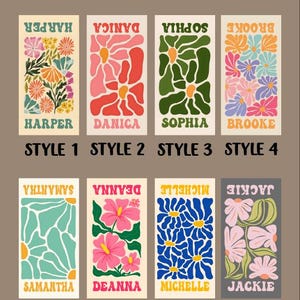 Retro Flowers Custom Beach Towel: Personalized Wedding - Birthday - Vacation Gift Bild 8