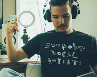 Support Local Artists T-Shirt – Hand-Printed Art Tee