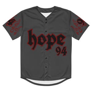 Hope Charcoal Flame Baseball Jersey