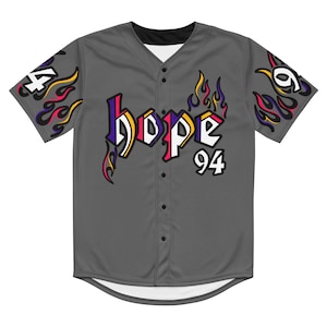 Hope Charcoal Multicolor Flame Baseball Jersey
