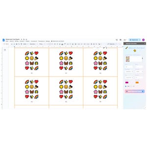 Criador de Cartões de Sonho em Aquarela | Crie INSTANTANEAMENTE lindos rótulos para cartões imprimíveis! Modelo de Barra Lateral Fácil do Google Docs