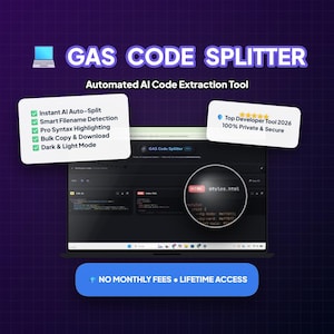 GAS Code Splitter Pro | Google Apps Script Developer UI Tool | AI Code Extractor & Organizer | ChatGPT Helper for Apps Script Dev Dashboard