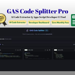 GAS Code Splitter Pro | Google Apps Script Developer UI Tool | AI Code Extractor & Organizer | ChatGPT Helper for Apps Script Dev Dashboard