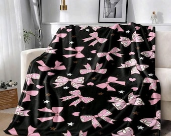 Soft & Cozy Flannel Bowknot Blanket