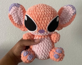 Crochet Angel Plushie, Handmade Lilo and Stitch Amigurumi