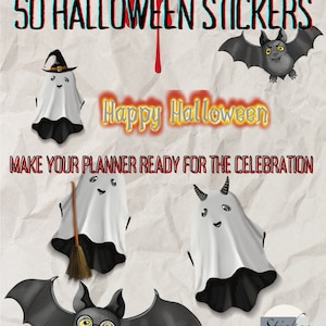 Handgezeichnete von mir Digitale Halloween Sticker. 50 Sticker für düstere Gruselstimmung! Gerade für die Jahreszeit! Unikat ohne KI