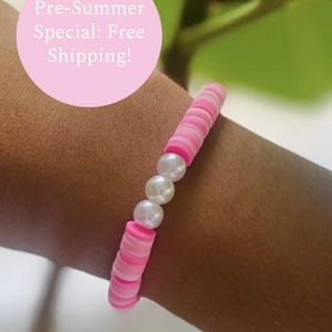 Triple Pearl Bracelet | Handmade | Clay Bead Bracelet