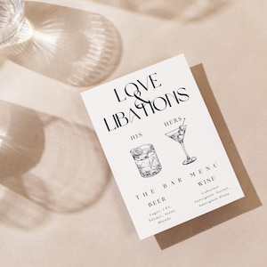 Love And Libations bar sign, Custom Bar Sign, Wedding Drink Menu, Personalized Bar Sign, Wedding bar sign template, Wedding Cocktail Sign