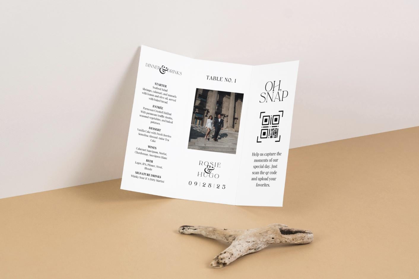Table Number Trifold Table Number Sign Wedding Table Number Reception ...