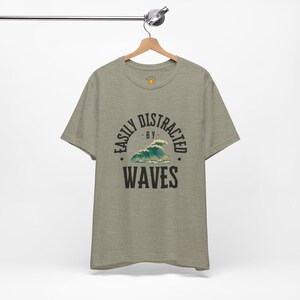 Beach Wave Lover Unisex Jersey Short Sleeve Tee, Ocean Vacation Shirt, Surfing T-Shirt, Summer Beach Vibes Top, Coastal Living Apparel