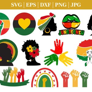 Juneteenth SVG PNG-bundel, Black History Month, viert 1865, we zijn zwarte geschiedenis, Black King Nutrition SVG, 1865 SVG, vier Juneteenth