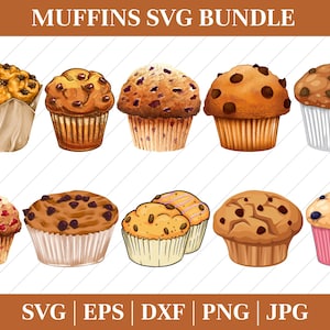 Cake SVG Bundle, Cupcake Svg, Birthday Cake Svg, Cake PNG Bundle, Cake Clipart, Cake SVG Cut Files for Cricut, Bakery Svg, Muffin Svg