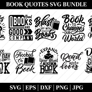 Reading SVG Bundle, Book Lovers svg, Librarian svg, Book Quotes svg, Book Worm svg, Instant Download