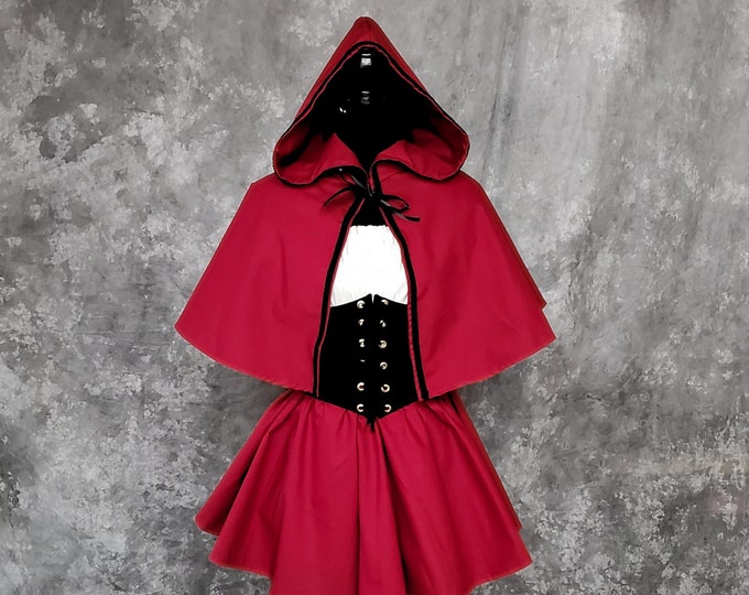 Little Red Riding Hood Costume, Halloween, Full 4 Piece Set ...