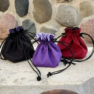 Sac de dés couleur personnalisé, pochette pour dés pour jeux vidéo du MDN, petit porte-monnaie, sac rune, sac à main à bijoux, sac Ren Faire, sac à dés donjons et dragons