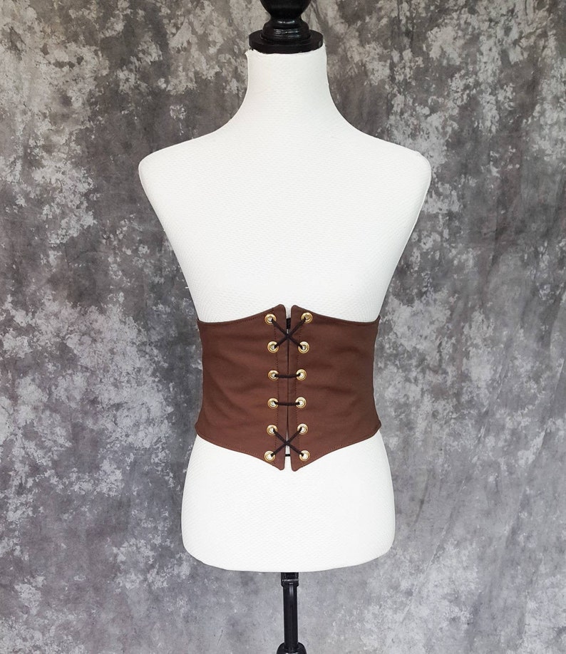 Renaissance Waist Cincher Pirate Waist Belt Brown Corset Etsy