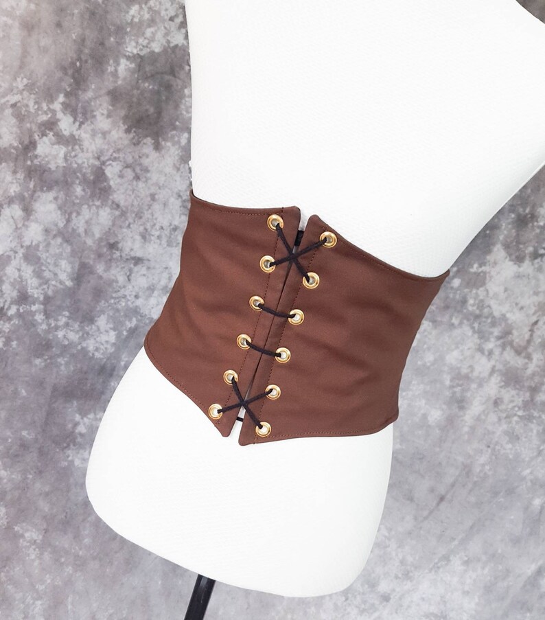 Renaissance Waist Cincher Pirate Waist Belt Brown Corset Etsy