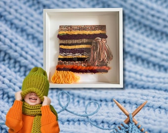 Framed Textured Woven Wall Art: Handmade Boho Home Decor