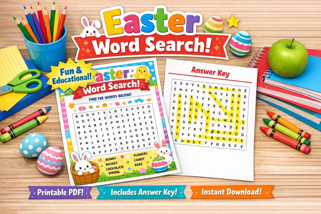 Easter Word Search Printable for Kids | Fun Classroom Activity | Spring ...