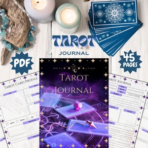 Digitales Tarot-Tagebuch | Tägliches Kartenlegen, Tarot-Lesen | Tarot Arbeitsbuch Notizbuch Planer | Hexe, Grimoire,Orakel,Deck | Druckbar