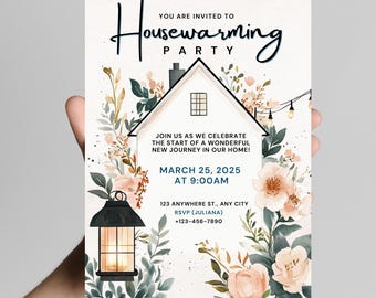 Elegant Housewarming Invitation | AI-Generated Design (Digital Download)