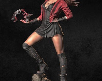 Statua da collezione in resina dipinta a mano: finitura multicolore, altezza 25 cm, resina UV di alta qualità / arte espositiva, decorazione fatta a mano