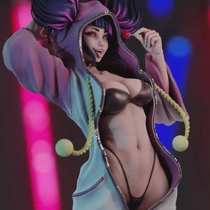 Juri Han - Street Fighter - 25 cm figür/heykel, Sla/3D Baskılı, Boyalı
