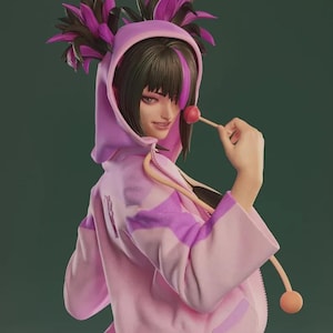 Juri Han - Street Fighter - 25 cm figür/heykel, Sla/3D Baskılı, Boyalı