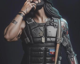 Figura dipinta in resina da collezione, dettagli dipinti a mano (altezza 25 cm, stampa SLA, resina UV di alta qualità)