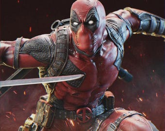 Handgemachte Deadpool-Figur - Ultra-detaillierte Resin-Statue 1:6 Display-Modell