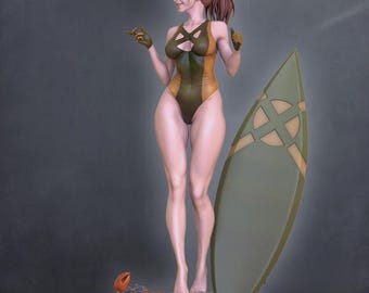 Statua da collezione in resina dipinta a mano, dettagli multicolore (altezza 25-30 cm, resina UV di alta qualità, da esposizione e da collezione)