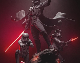 Handgemaakte Darth Vader-figuur – ultragedetailleerde harssculptuur (schaal 1/6-1/4)