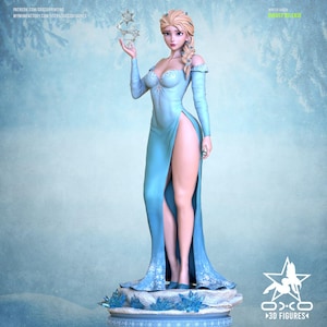 Hand-Painted Winter Queen Statue, 3D Resin Fantasy Figure (1/6 or 1/4 Scale)