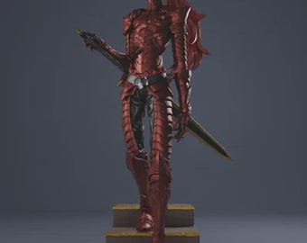 Estatua de Igris Shadow Knight / Figura coleccionable de resina impresa en 3D y pintada a mano