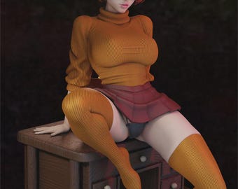 Figura di Velma Dinkley - Statua in resina dipinta a mano di ScoobyDoo