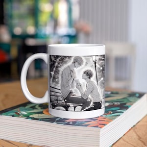 Yaoi BL Mug - Emotional Manga-Style Proposal Coffee Cup for Gay Anime Fans, Boys&#39; Love Readers, Thoughtful LGBTQ Romance Gift Idea