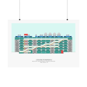 Printable Pompidou Centre Paris, Print Wall Art, Digital Download, Architecture Prints